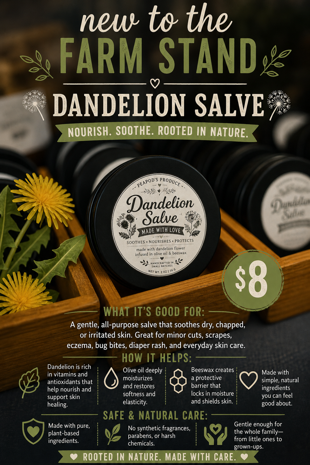 Farmhouse Dandelion Salve
